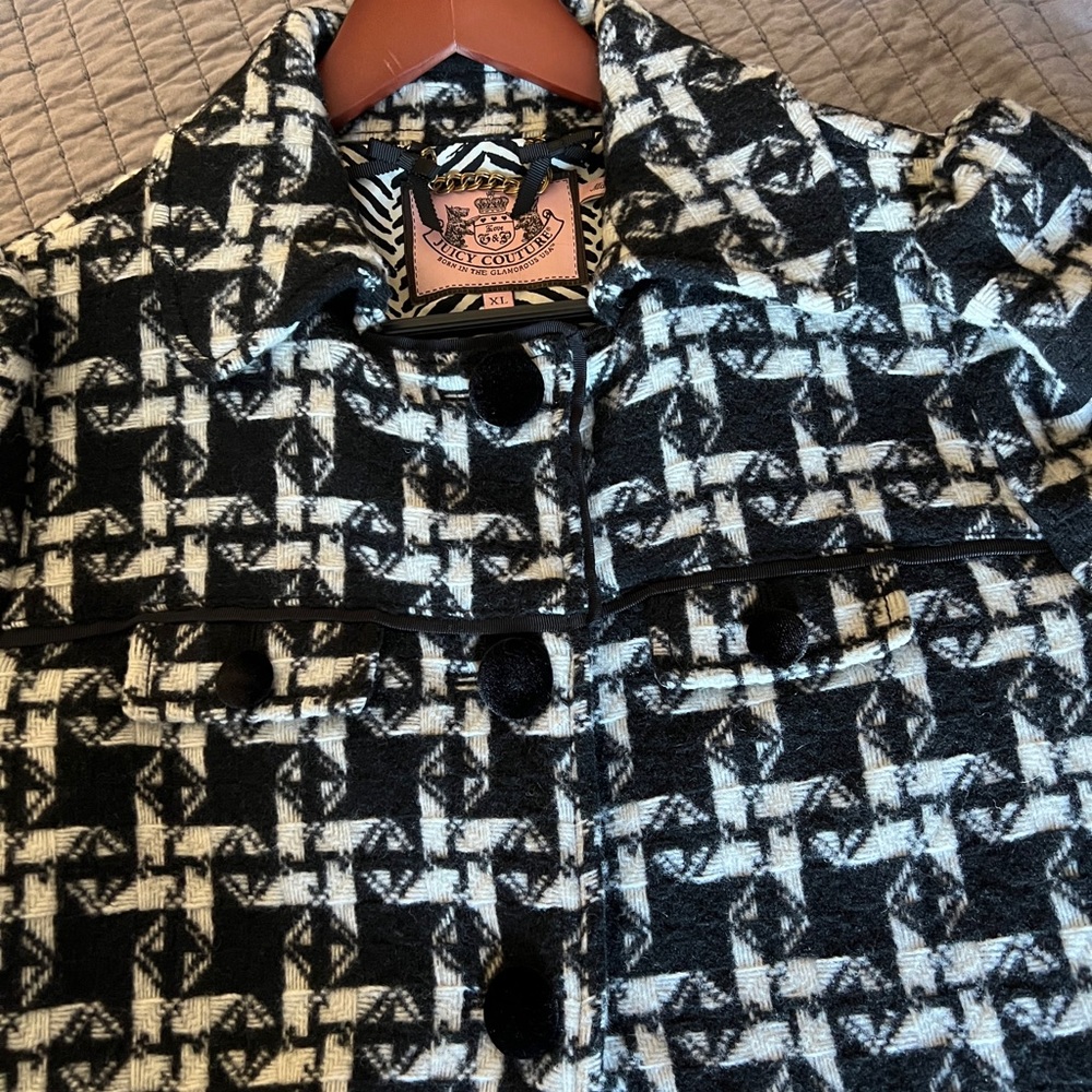 Juicy Couture Black and White Patterned Jacket